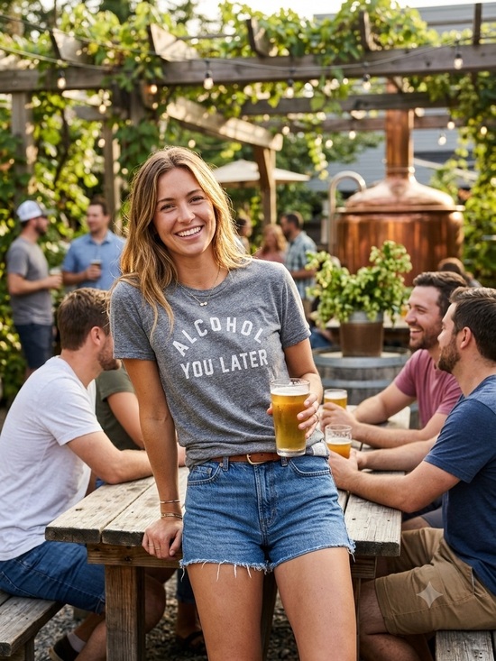 Original Retro Brand Tops - Original Retro Brand 'Alcohol You Later' Graphic Tee